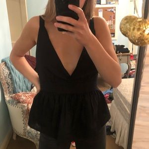 Free People Tie Back Peplum Tank!